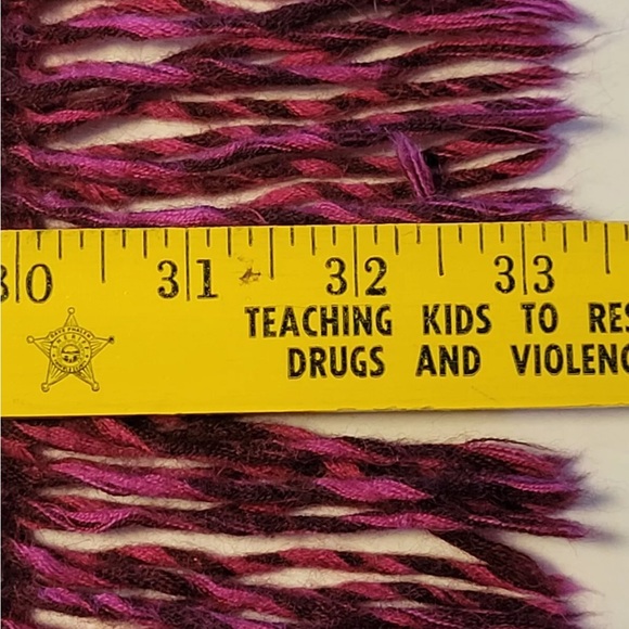 LANICIFIO CONFEZIONI SCARF BABY ALPACA REVERSIBLE PLAID/SOLID FRINGE PINK BROWN - Picture 12 of 13